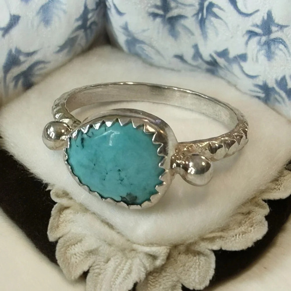 Robin’s Egg Turquoise Sterling Silver Ring (8) - Picture 2 of 6